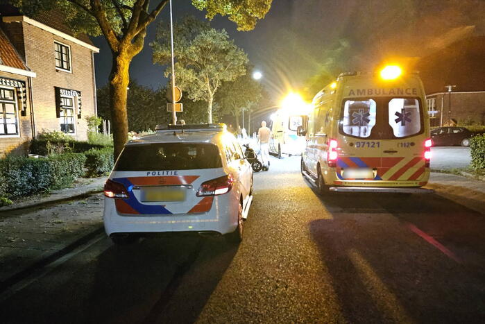 Botsing tussen scooter en fietser