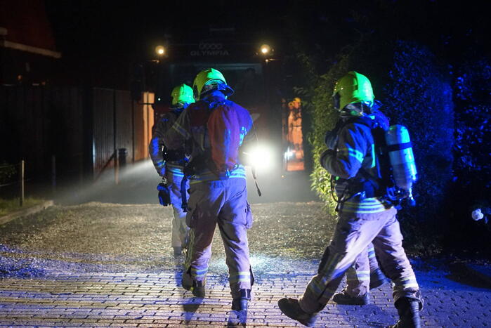 Tuinhuis achter woning afgebrand