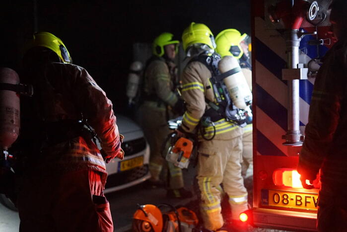 Tuinhuis achter woning afgebrand