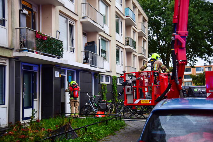 Twee flatwoningen volledig uitgebrand