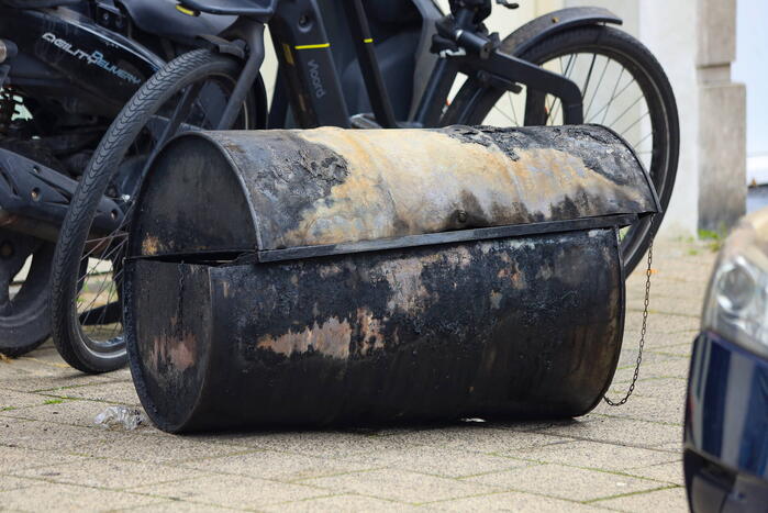 BBQ van restaurant vat vlam