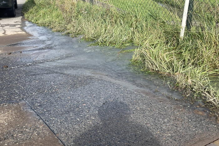 Deel van dijk weggezakt door lekkage