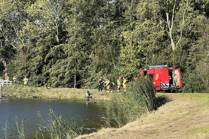 Zoekactie na aantreffen fiets langs water