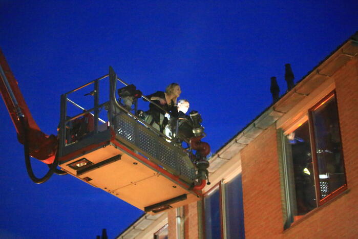 Kat vast op dak flat