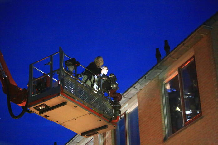 Kat vast op dak flat