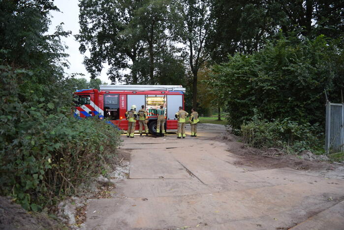 Brandende container snel geblust