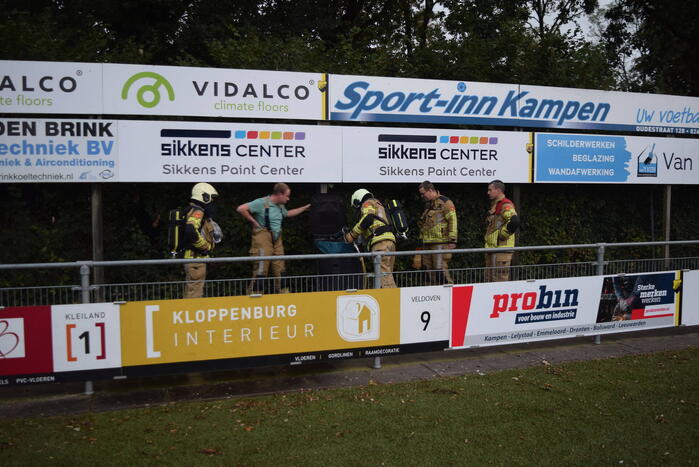 Brandende container snel geblust