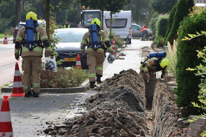 Gasleiding geraakt tijdens aanleg glasvezel