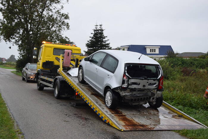 Gewonde bij botsing in file
