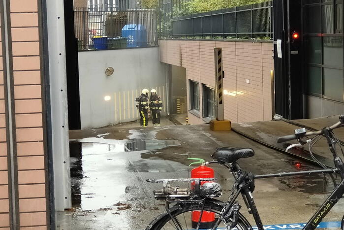 Rechtbank ontruimd vanwege brandende fiets in parkeergarage