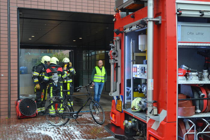Rechtbank ontruimd vanwege brandende fiets in parkeergarage