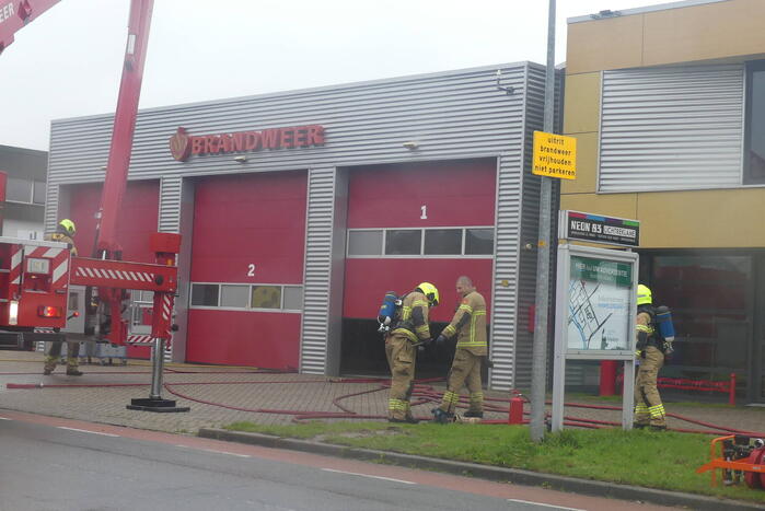 Brand in keuken van brandweerkazerne