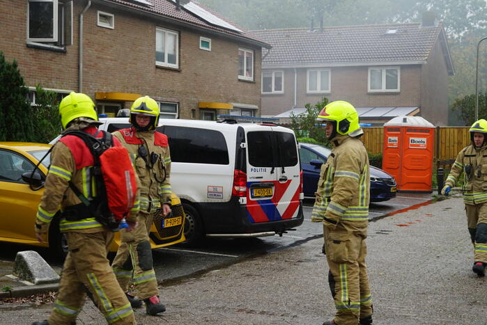 Veel rookontwikkeling bij brand in schuur