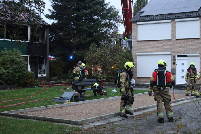 Uitslaande brand in woning