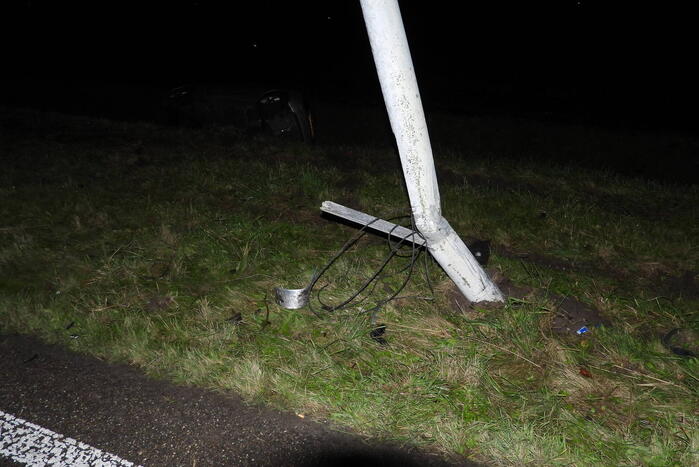 Bestuurder aangehouden na eenzijdig ongeval