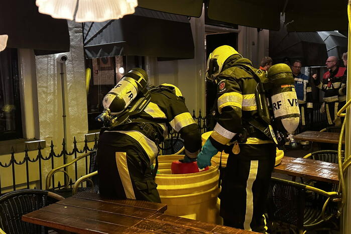 Hulpdiensten groots ingezet voor incident met gevaarlijke stoffen bij restaurant