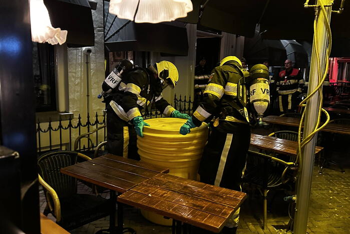 Hulpdiensten groots ingezet voor incident met gevaarlijke stoffen bij restaurant