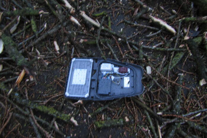 Auto zwaar beschadigd door omgevallen boom