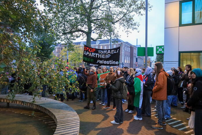 Pro-Palestina demonstratie bij universiteit