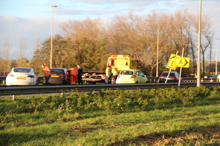 Forse vertraging op snelweg door aanrijding