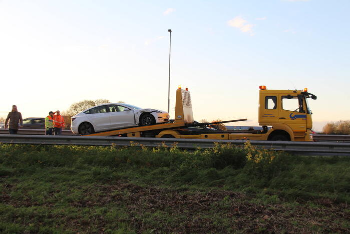 Forse vertraging op snelweg door aanrijding