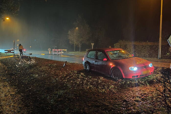 Fietser gewond bij botsing met auto