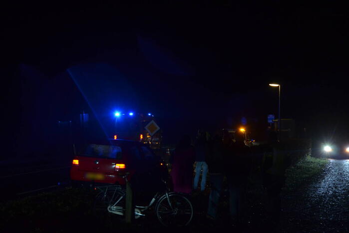 Fietser gewond bij botsing met auto