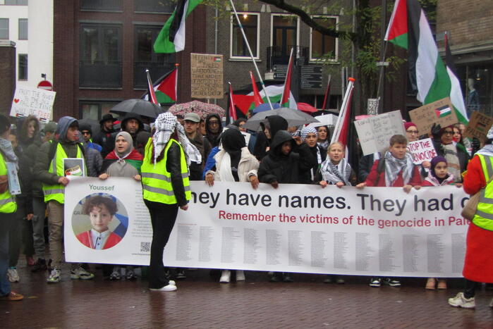 Grote opkomst bij Pro Palestina demonstratie