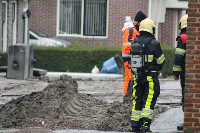 Gaslekkage door wegwerkzaamheden
