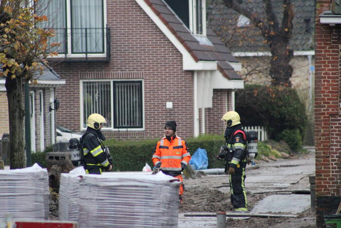 Gaslekkage door wegwerkzaamheden