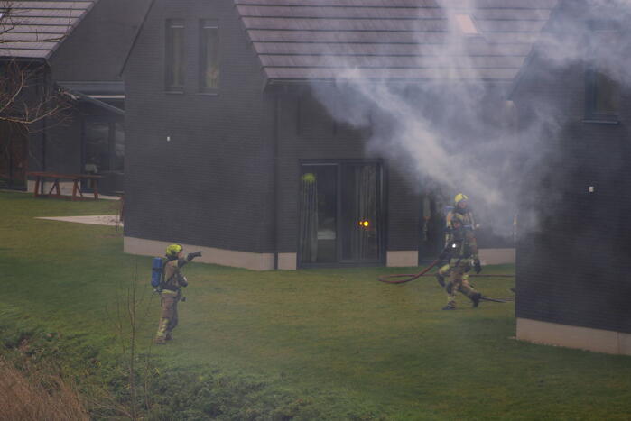 Felle brand in sauna van vakantiewoning