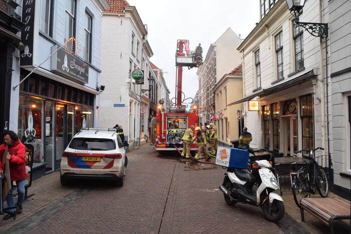 Brand in restaurant geblust