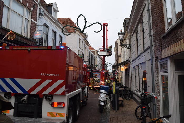 Brand in restaurant geblust