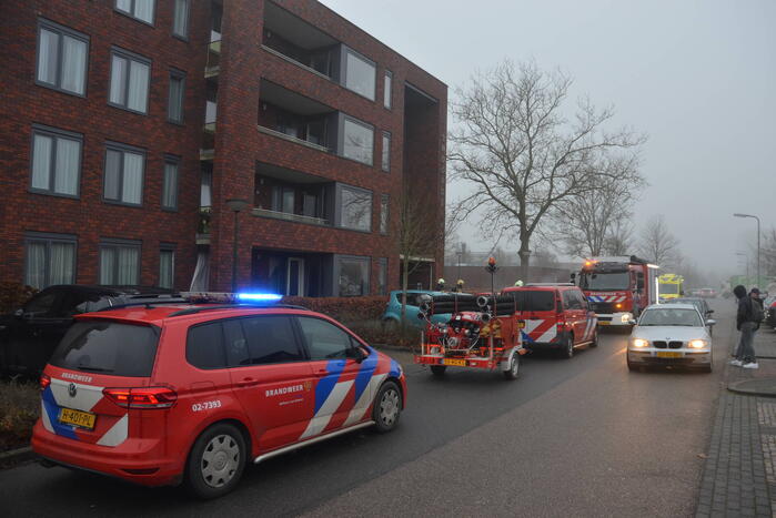 Woningbrand in appartementencomplex