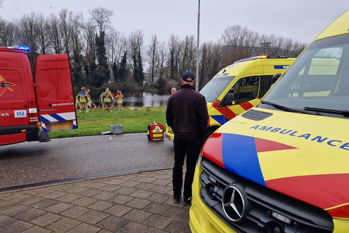 Automobiliste rijdt de Watering in