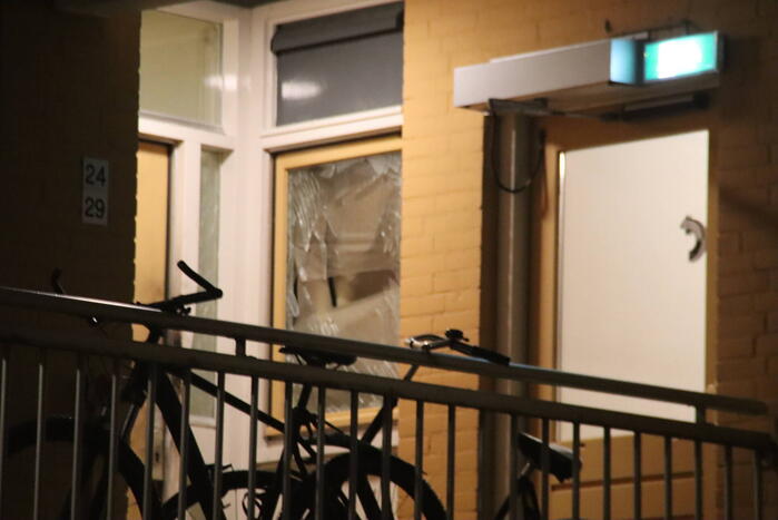 Schade door explosie bij woning