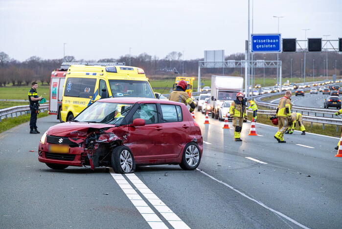 Gewonde bij ongeval tussen bestelbus en auto