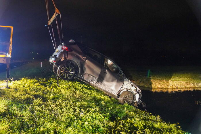 Bestuurder aangehouden na eenzijdig ongeval