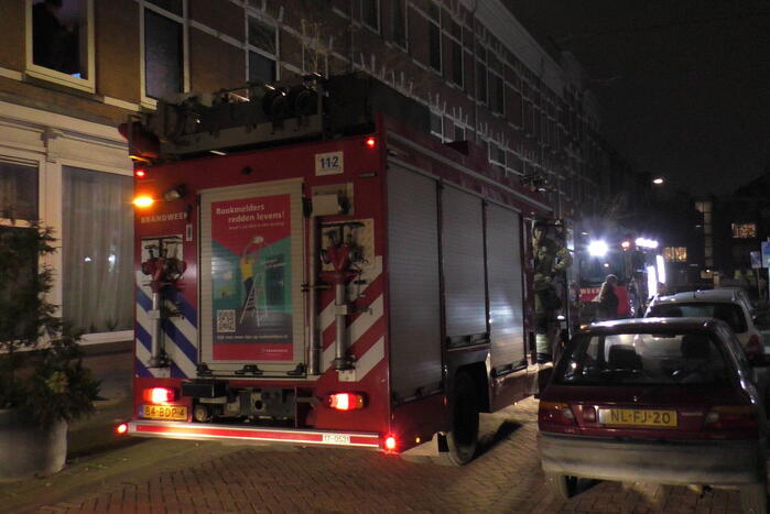 Rookontwikkeling in woning door vergeten pan op vuur