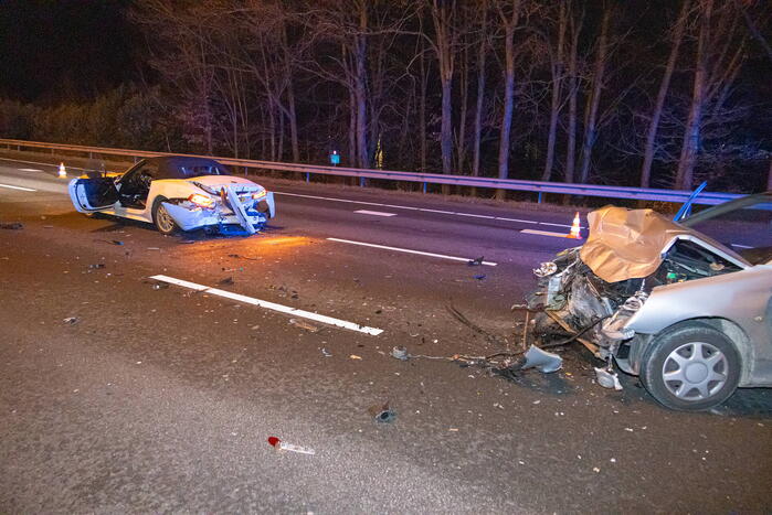 Twee gewonden bij ongeval op snelweg