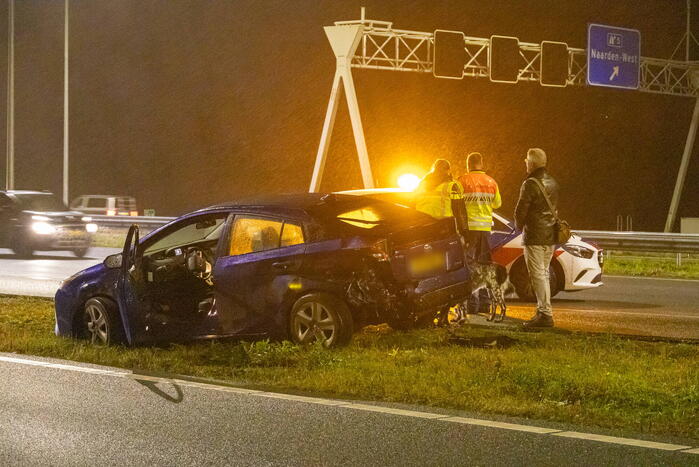 Flinke schade bij botsing op snelweg