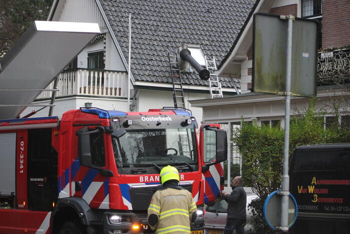 Verwarringspijp afgebroken door storm