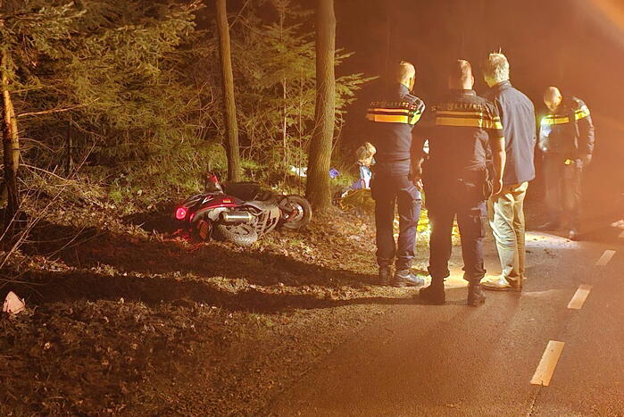 Ernstig eenzijdig ongeval met scooter