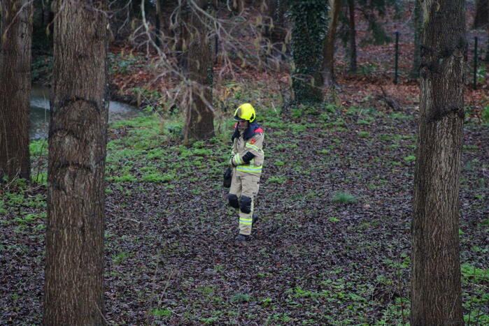 Boom waait tegen schuur aan