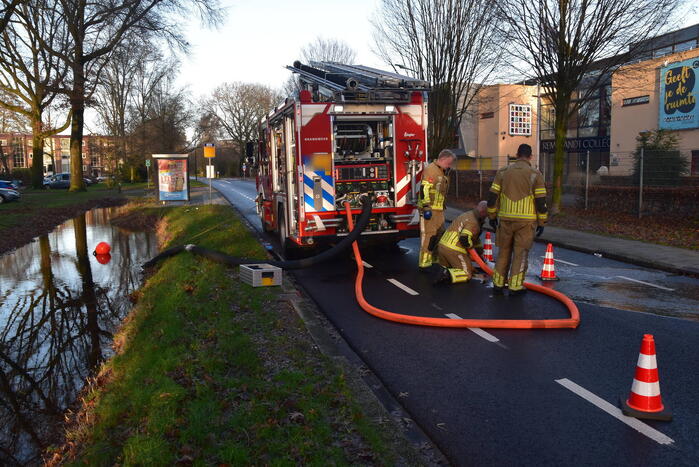 Meerdere garageboxen onderwater door hevige regenval