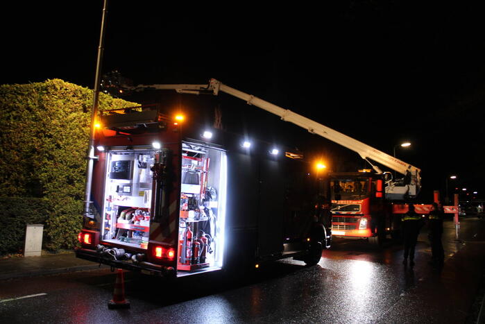 Brand in schoorsteen van vrijstaande woning
