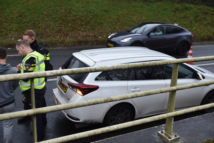 Kettingbotsing met vier voertuigen
