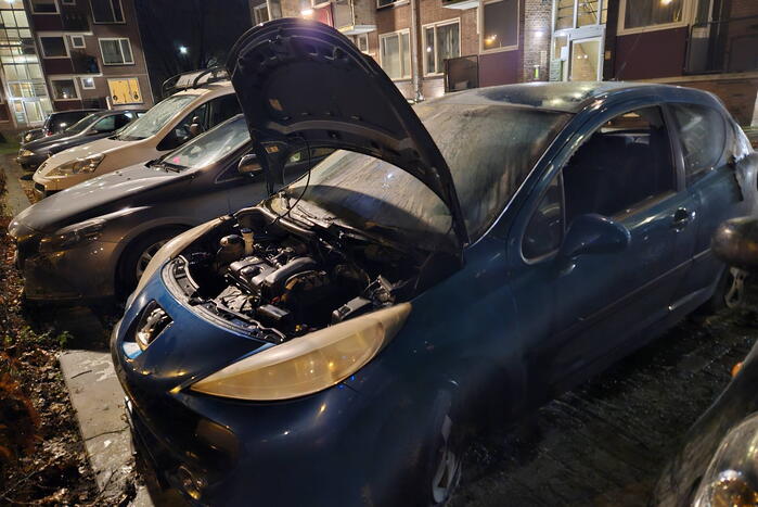 Voertuig verwoest na brand