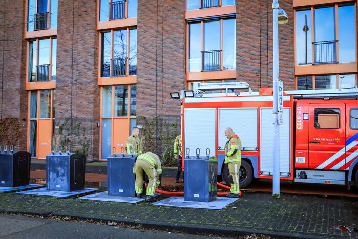 Brand in ondergrondse container