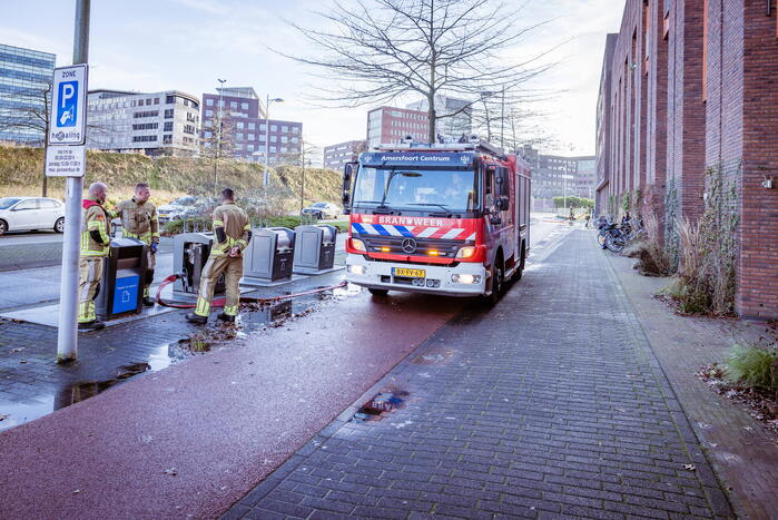 Brand in ondergrondse container